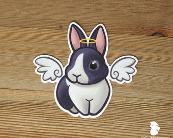 Rabbit Stickerᕱᘏ ゛専用 REW New Zealand Rabbit Sticker, White New Zealand Bunny
