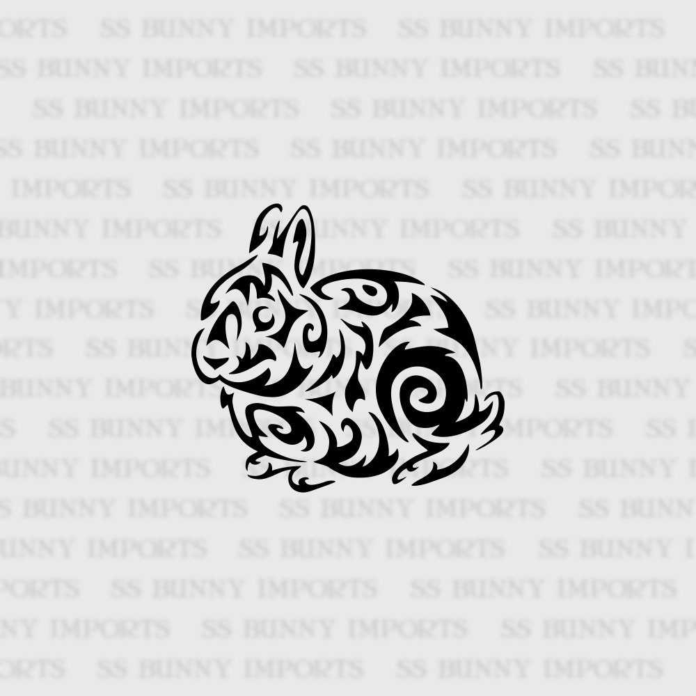 Tribal tattoo Netherland Dwarf bunny sticker rabbit car decal Etsy