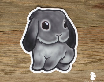 Rabbit Stickerᕱᘏ ゛専用 Bonded rabbits sticker - Nova & Moon