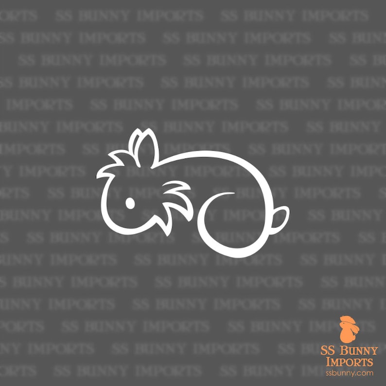 Simple Lionhead Rabbit Sticker Bunny Car Decal / Laptop Decal - Etsy