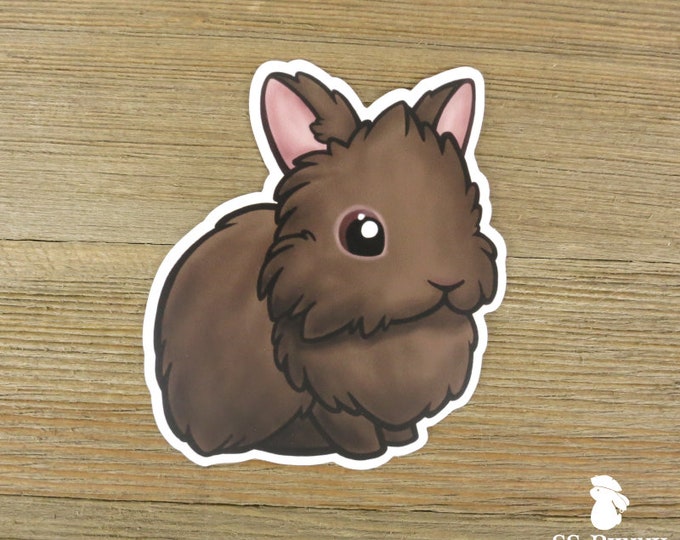 Chocolate Dutch Rabbit Sticker Cute Printed Vinyl Bunny - Etsy