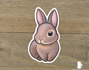 Black Bunny Sticker Black Rabbit Sticker Black Bunny Gift - Etsy