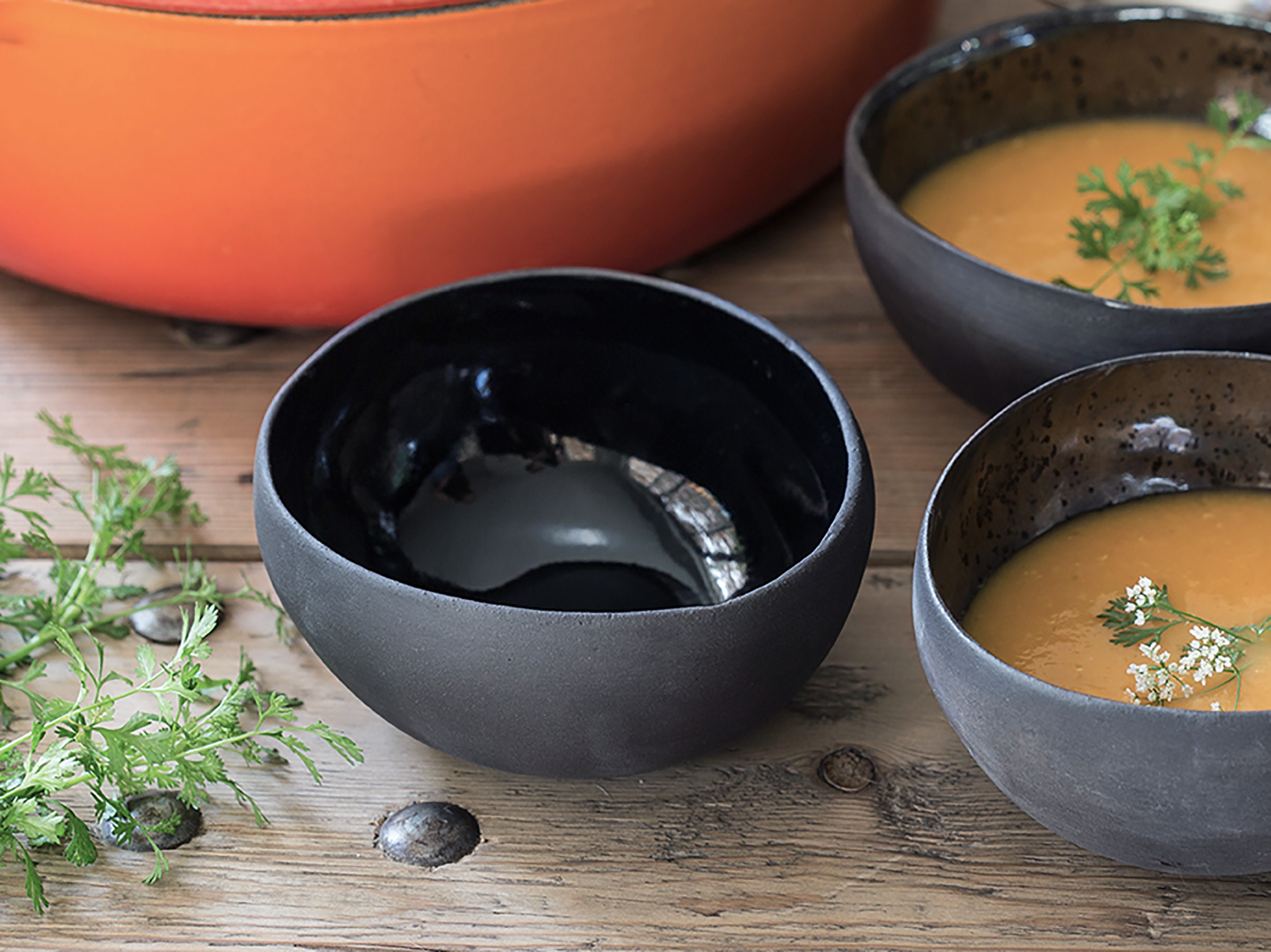 Black Ceramic bowl Soup bowls Tapas bowl Cereal bowl Etsy