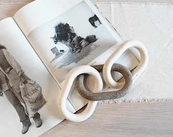 Handmade Ceramic Chain Link – Sculptural Object