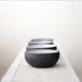 Bowls set of four, Ramen Bowls, Black White ceramic bowls, Set of four bowls 