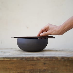 Black Stoneware Ramen Bowl 35 oz | Handmade Ceramic Soup & Noodle Bowl | Minimalist Modern Tableware Gift
