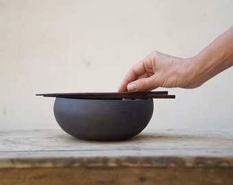 Handmade Black Ramen bowl, Ceramic Noodles Bowls