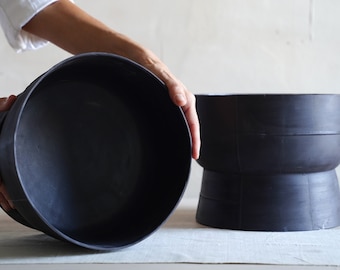 Black Footed Fruit bowl, Flower bowl