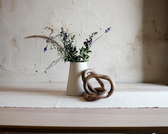 Marbled Stoneware Chain Link Sculpture – Handmade ceramic Art