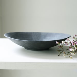 Ceramic fruit bowl, Black centerpiece home gift