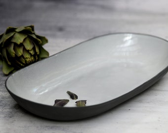 Large oval white Ceramic platter