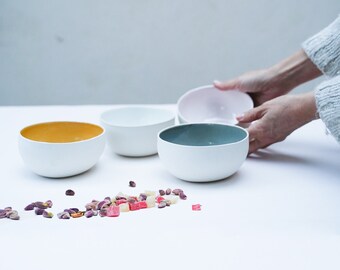Set of 4 bowls, Small ceramic bowls, Dipping Bowls, Small ceramic dishes, Tapas bowls, Ice-cream bowls