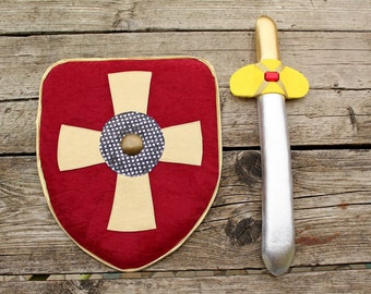 Foam sword and shield for kids, kids swords and shields, kids dress up knights, kids knight costume, kids combat set, Tata Drama handmade