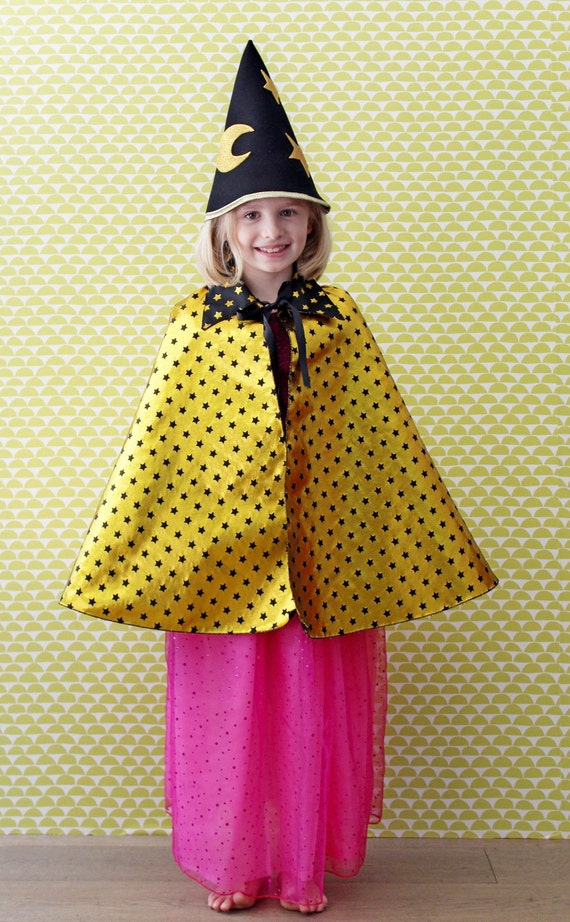 Costume Da Mago Per Bambini - Set 5 Pezzi: Mantello, Cappello, Bacchetta, Occhiali E Borsa Zucca - Abito Halloween Gioco Di Ruolo