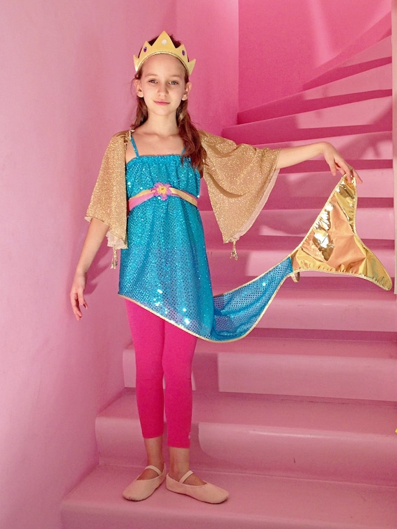 La sirène queue princesse Ariel robe Cosplay Costume enfants pour fille  fantaisie robe verte 