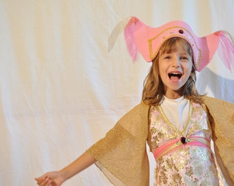 girl medieval costume or princess costume for girls or girl fairy costume, girl princess dress, girl dress up costume, handmade  costume