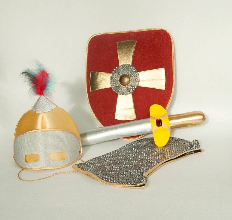 Toy Swords and Shield Kids Crusader Knight Costume Accessory Set