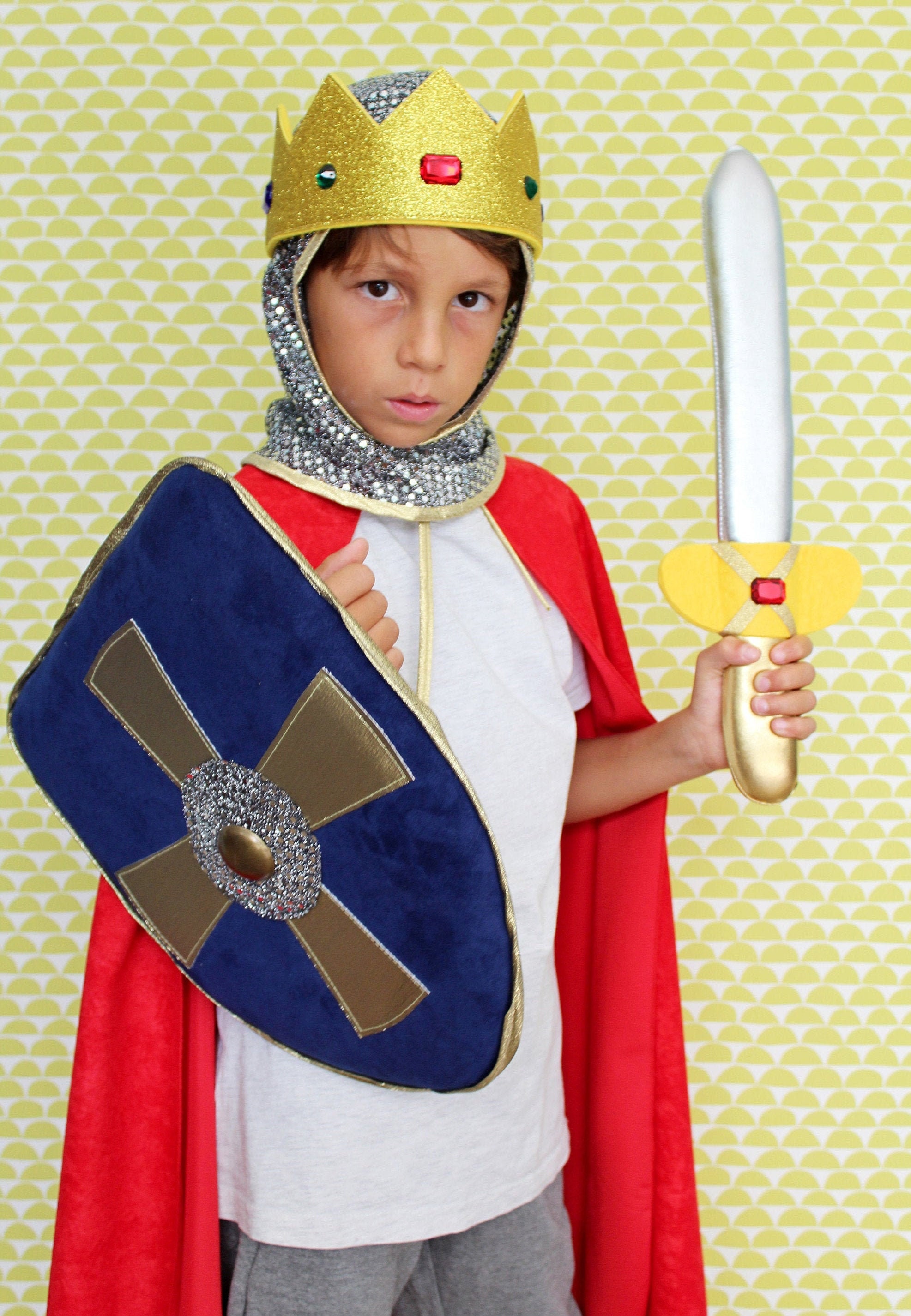King Arthur Costume for Kids Kids Knight Costume With Foam Etsy UK