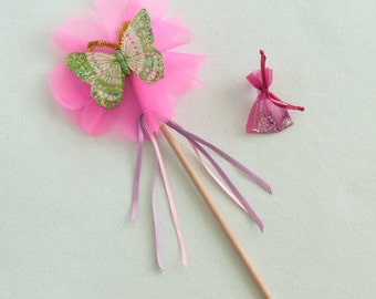 magic wand, butterfly wand, fairy magic wand, princess magic wand with butterfly, fairy stick, fairy costume accessories, princess costume