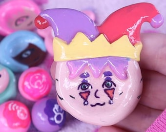 Mii Worry Stones, Handmade Polymer Clay Pocket Pals, Fidget Stress Reliever