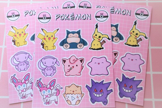 Pokemon Sticker Sheet Bullet Journal Stickers, Planner Stickers, Bujo  Stickers, Journal Stickers, Scrapbook Stickers 