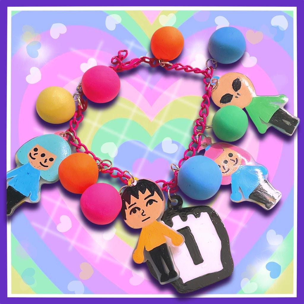 Tomodachi Life Mii Charm Bracelet | Handmade Gaming Accessory - Etsy