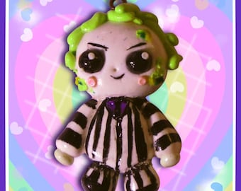 Bettle man Clay Charm | Spooky Clay Charm | Journal Charm | Phone Charm