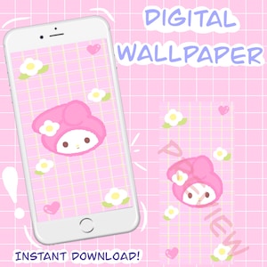 Fondo de pantalla del teléfono de conejito / Fondo de pantalla lindo / Fondo de pantalla adorable / Fondo de pantalla de Kawaii