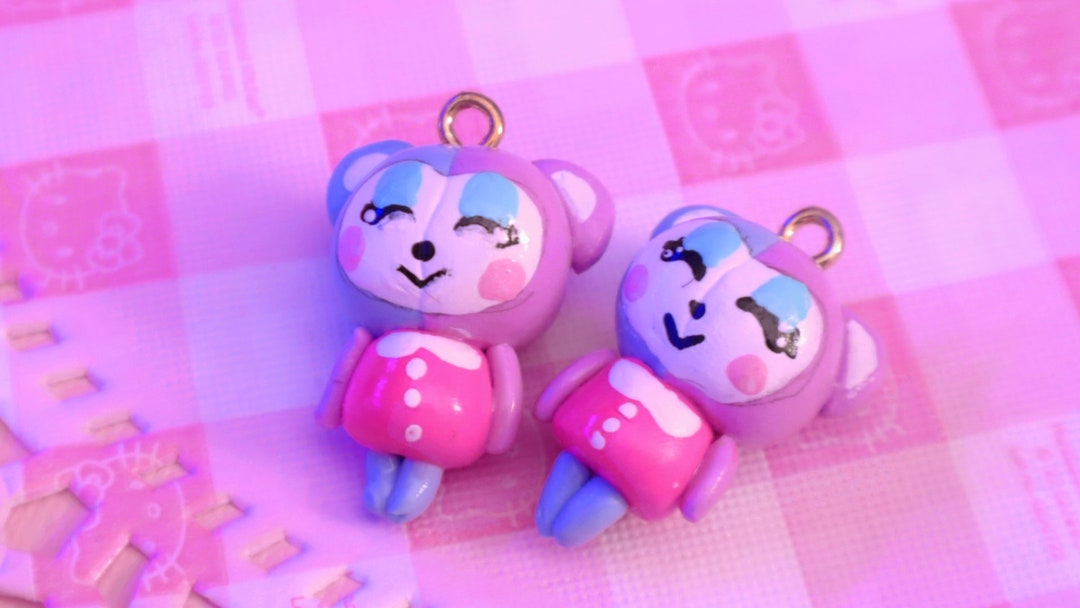 Judy Animal Crossing Clay Charm Kawaii Polymer Clay Charm Etsy