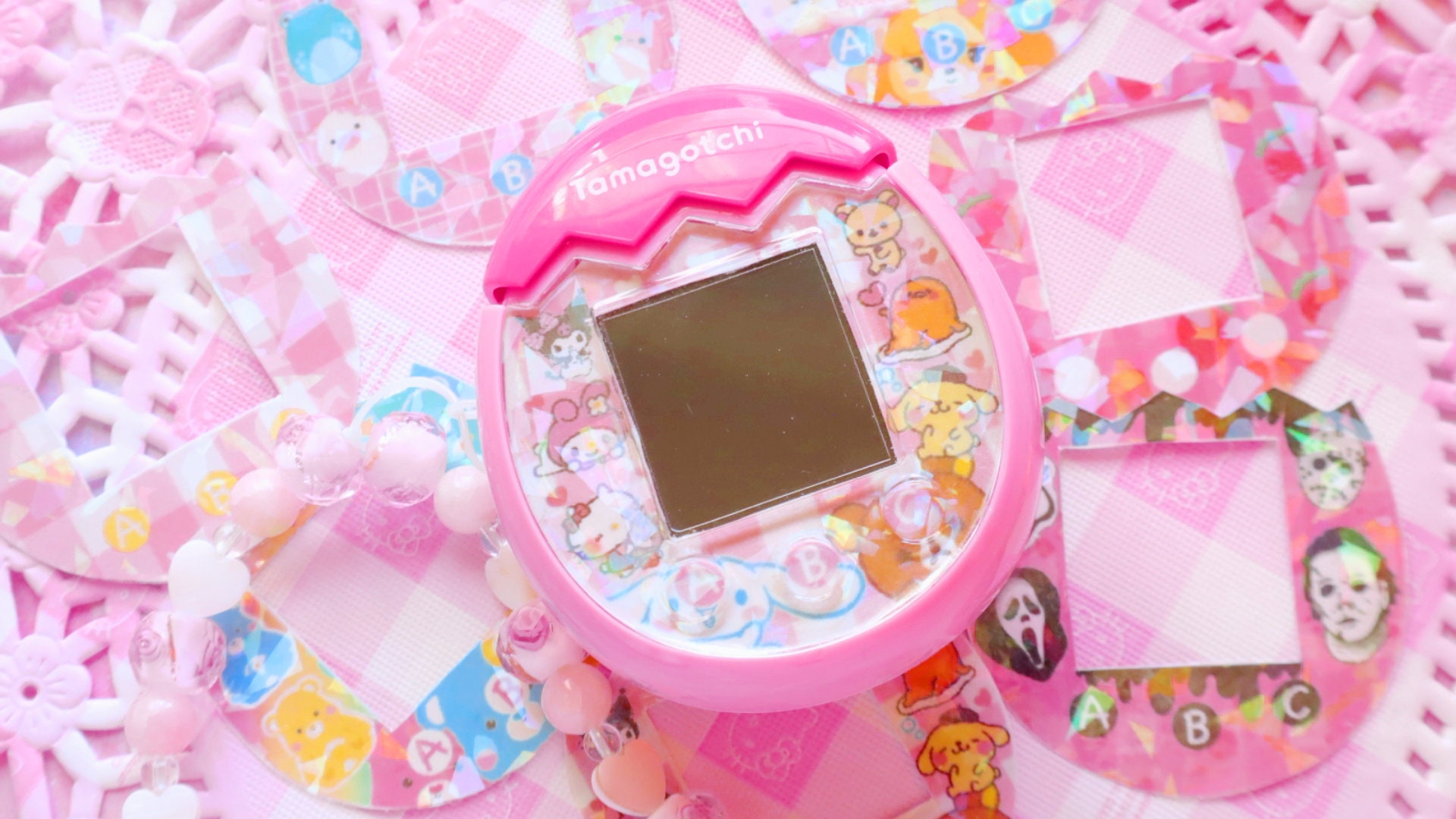 Vervangbare Tamagotchi Paradise Cartoon Fans Top Cover (blauw
