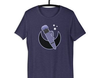 Magical Disguise Pen Shirt - Heather Midnight Navy Unisex Short Sleeve Tee - Made To Order - FairyFlux