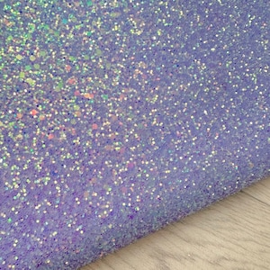 Pale Lilac Iridescent Glitter Fabric Sheet – Chunky Glitter – Sparkle for Bows, Crafts & Accessories –Dixie Dusk