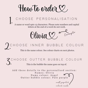 Double layered custom made vinyl name sticker heart – personalised label decal hologram rainbow heart image 5