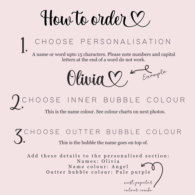 Double layered custom made vinyl name sticker heart – personalised label decal hologram rainbow heart image 5