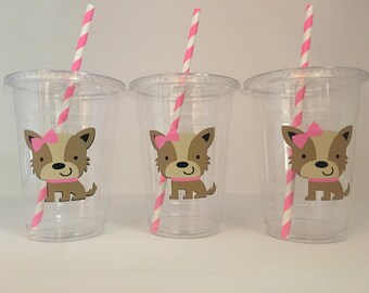 Dog Party Cups, Puppy party Cup, Dog Birthday party, Puppy Birthday Party, Dog Baby Shower Cup, Puppy Baby Shower cups, Supplies, Disposable