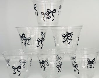 Black Bow Party, blackBow Birthday, Bow Baby Shower, Bow Party Supplies, Girls Just Want to be One, Coquette, Preppy, Disposable