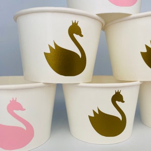 Swan Party Cups, Swan Birthday Party Snack Cups, Swan Baby Shower, Swan ...