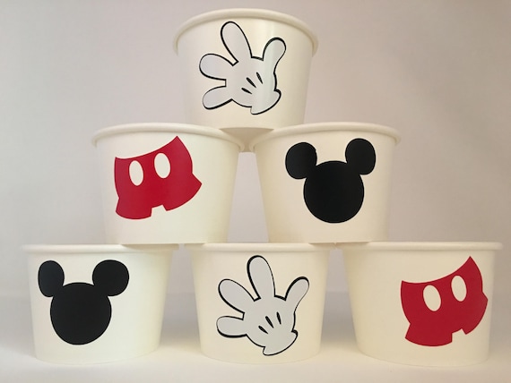 Mickey Mouse Party Cups, Mickey Mouse Birthday Party, Mickey Party Favors,  Mickey Party Supplies, Mickey Baby Shower, Mickey 1st Birthday 