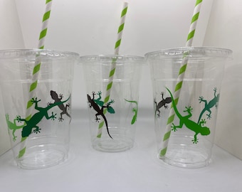 Lizard party Cups, Reptile Birthday Party Cups, Snack Party Cups, Alligator Party Cups, Lizard Party cups, Reptile Party supply,Disposable
