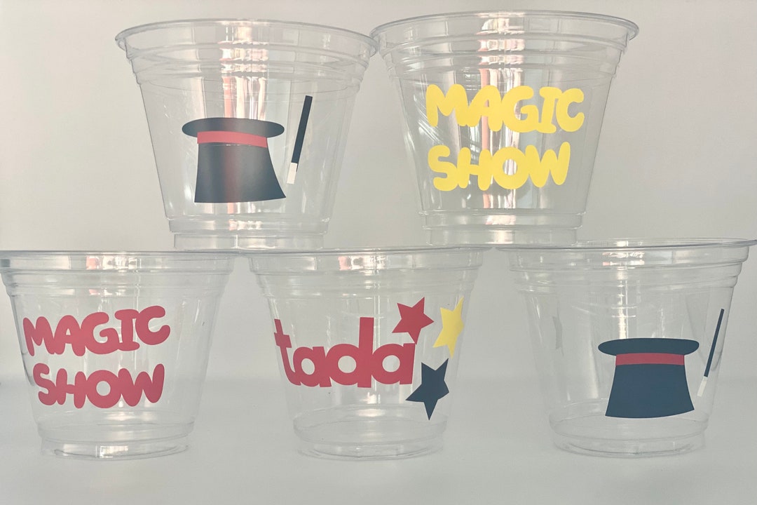 Magic Party Snack Cups, Magician Party Snack Cups, Magic Show Party