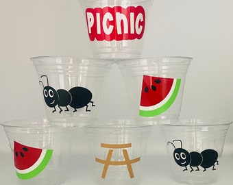 Picnic Party Cups, BabyQ Party Cups BBQuarantine Party Cups, I do BBQ party cups, Barbecue Party Supplies, BBQ Party Supplies, Grill Party