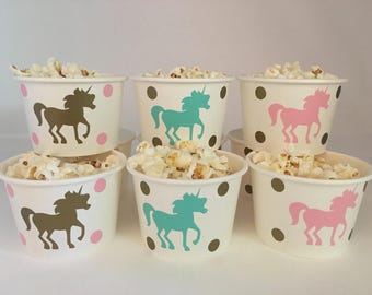 Unicorn Party Snack Cups, Unicorn Birthday Party Snack Cups, Unicorn Eyelash, Unicorn Party Cup, Unicorn baby shower, Unicorn Party favors