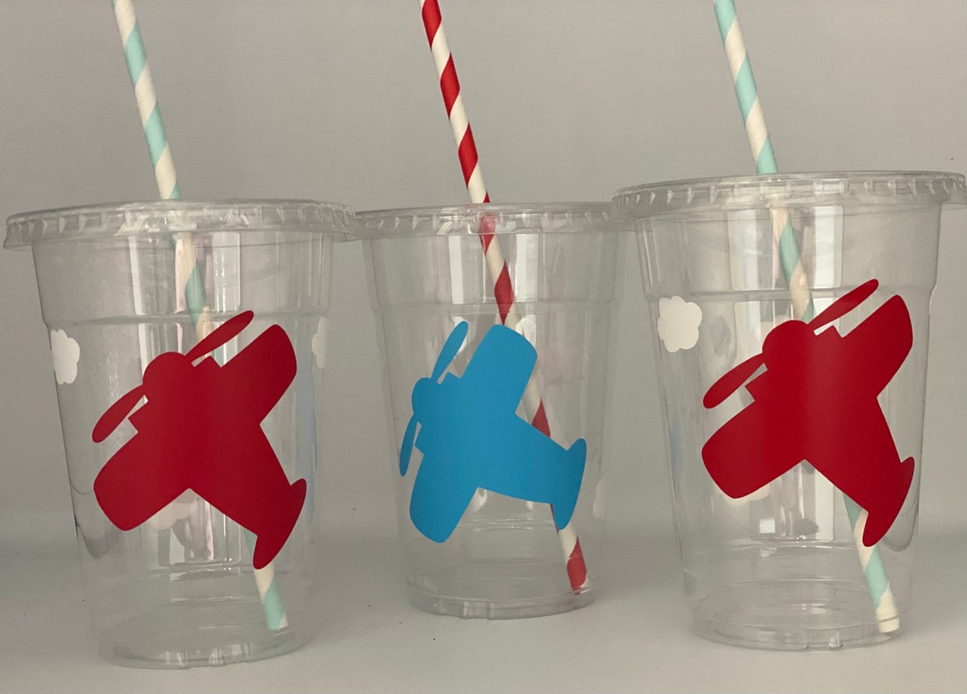 Airplane Party Cups Plane Party Cups Airplane Birthday Cups - Etsy