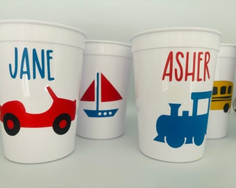 Things that go party Cups, Transportation Party cups, Things that go Birthday Party, Transportation Party Cups,Transportation Birthday Party