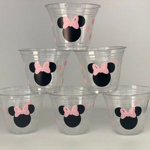 Minnie Mouse Party Cups, Pink Minnie Mouse, Pink Minnie Party Supplies, Minnie Mouse tableware, Minnie Party Supplies