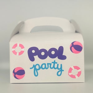 Pool Party Favor Boxes , Swimming Party, Summer, Pool Birthday Party ...
