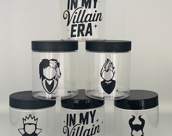 Villain Party Favors, Villain Birthday Party, Villain Party Supplies, Villain Party Containers, Cruella Party,Maleficent Party,Reusable