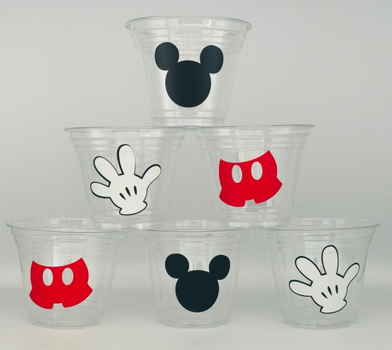 Tazas de fiesta de Mickey Mouse, fiesta de cumpleaños de Mickey Mouse,  favores de fiesta de MIckey, suministros de fiesta de Mickey, baby shower  de Mickey, 1er cumpleaños de Mickey 