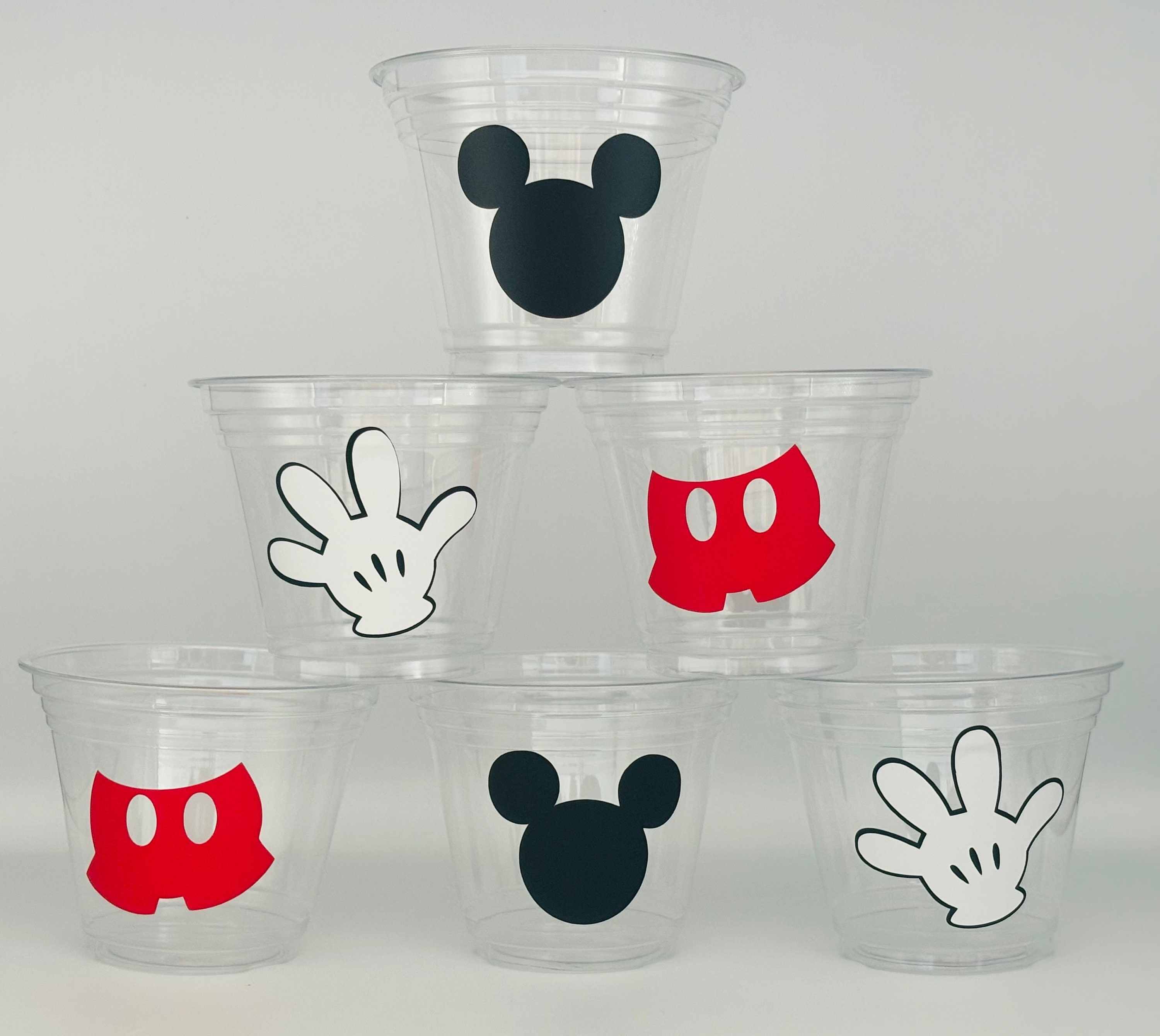 Mickey Mouse Party Cups, Mickey Mouse Birthday Party, Mickey Party Favors,  Mickey Party Supplies, Mickey Baby Shower, Mickey 1st Birthday 