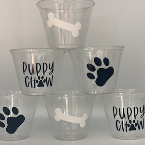 Dog Party Cups, Puppy party cups, Adopt a dog Party cups, Dog Birthday Party, Puppy Birthday Party, Dog Party Favors, Dog Party supplies